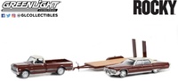 Set Chevrolet C-10 + Cadillac Sedan deVille de la pelicula "Rocky" (1973) Greenlight 1/64