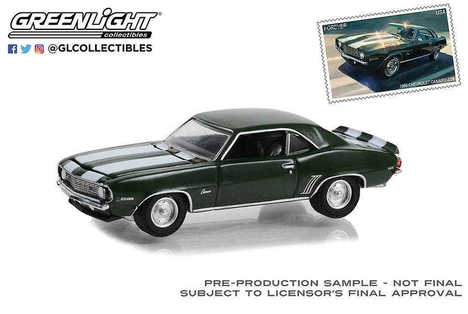 Chevrolet Camaro Z/28 - USPS United States Postal Service (1969) Greenlight  1:64