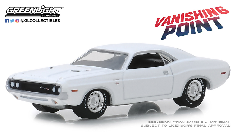 Dodge Challenger R/T of 1970 Vanishing Point (1971) Greenlight 1:64