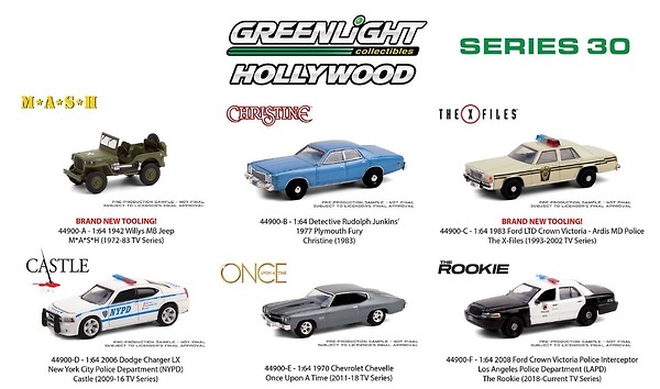 Hollywood Series 30 Set 6 cars Greenlight 1/64