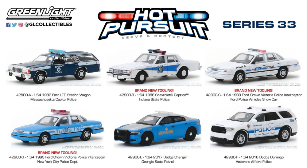 Lote Hot Pursuit Series 33 Greenlight 1/64