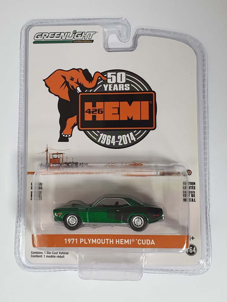 Plymouth HEMI 'Cuda - 426 HEMI 50 Years (1971) Greenlight 1:64